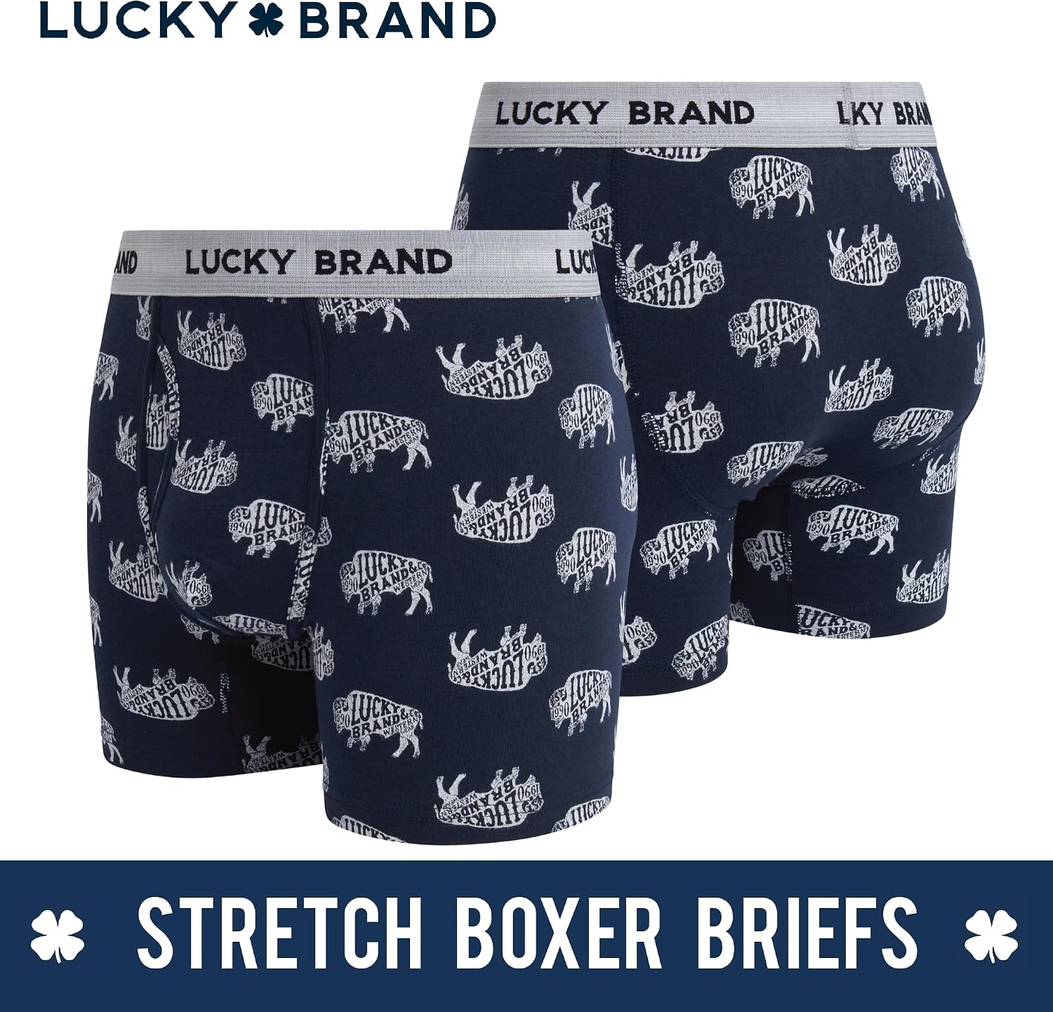 image:imageLucky Brand Mens Boxer Briefs 3 Pack Soft Stretch Casual Mens Underwear with Functional Fly Pouch Boxers S2XL Breathable Fabric Blend Promotes Airflow and Lasting Shape Flexible Fit Adapts to Your Everyday MovementsIndigo HeatherShadow BlackTibetan Red