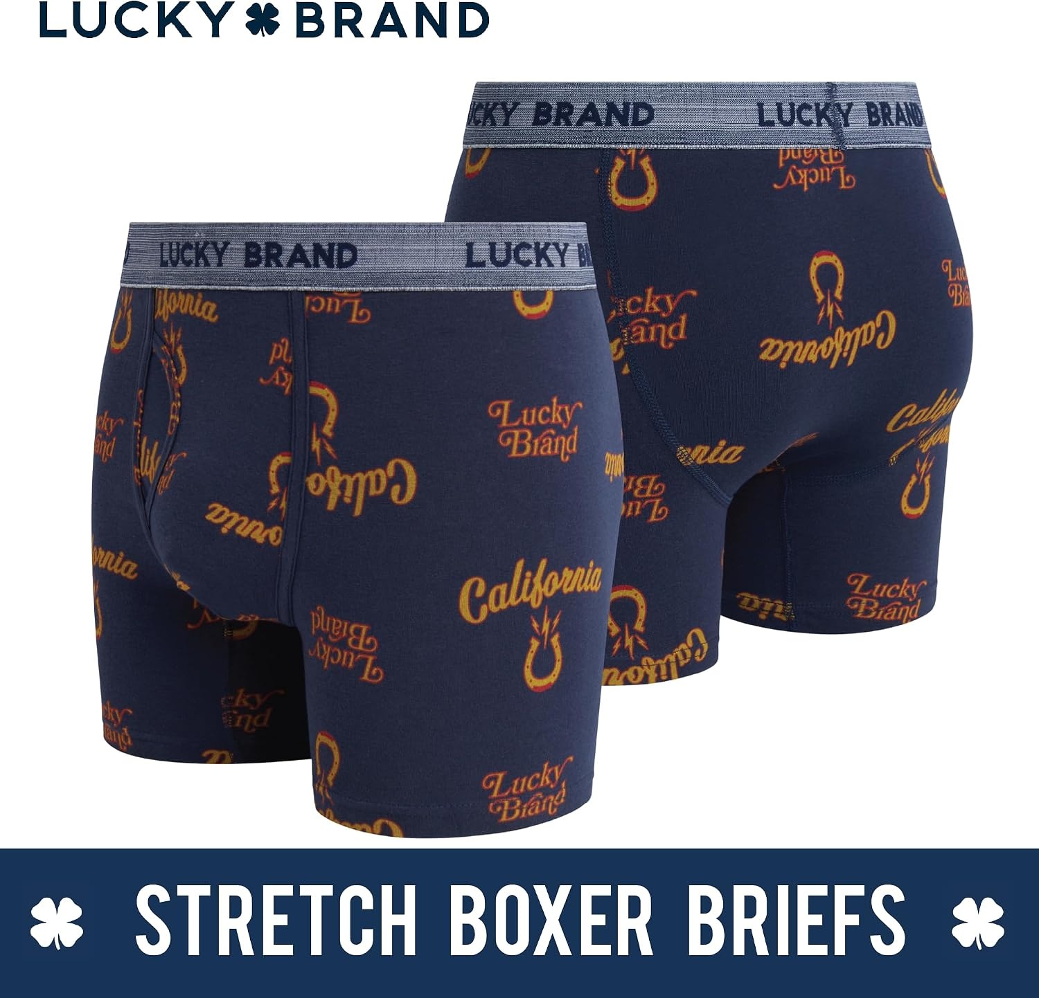 image:imageLucky Brand Mens Boxer Briefs 3 Pack Soft Stretch Casual Mens Underwear with Functional Fly Pouch Boxers S2XL Breathable Fabric Blend Promotes Airflow and Lasting Shape Flexible Fit Adapts to Your Everyday MovementsRed OchreIndigo PrintVintage Indigo