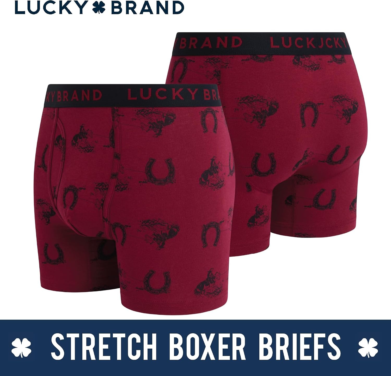 image:imageLucky Brand Mens Boxer Briefs 3 Pack Soft Stretch Casual Mens Underwear with Functional Fly Pouch Boxers S2XL Breathable Fabric Blend Promotes Airflow and Lasting Shape Flexible Fit Adapts to Your Everyday MovementsJet BlackTibetan Red PrintDark Olive Heather