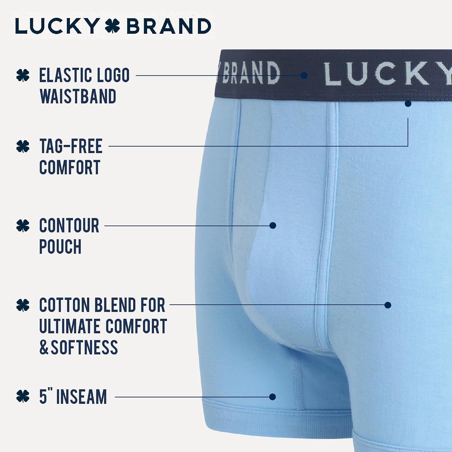 image:imageLucky Brand Mens Boxer Briefs 3 Pack Soft Stretch Cotton Boxer Briefs for Men w Contour Pouch 5 Inseam Mens UnderwearEclipseRedSilver