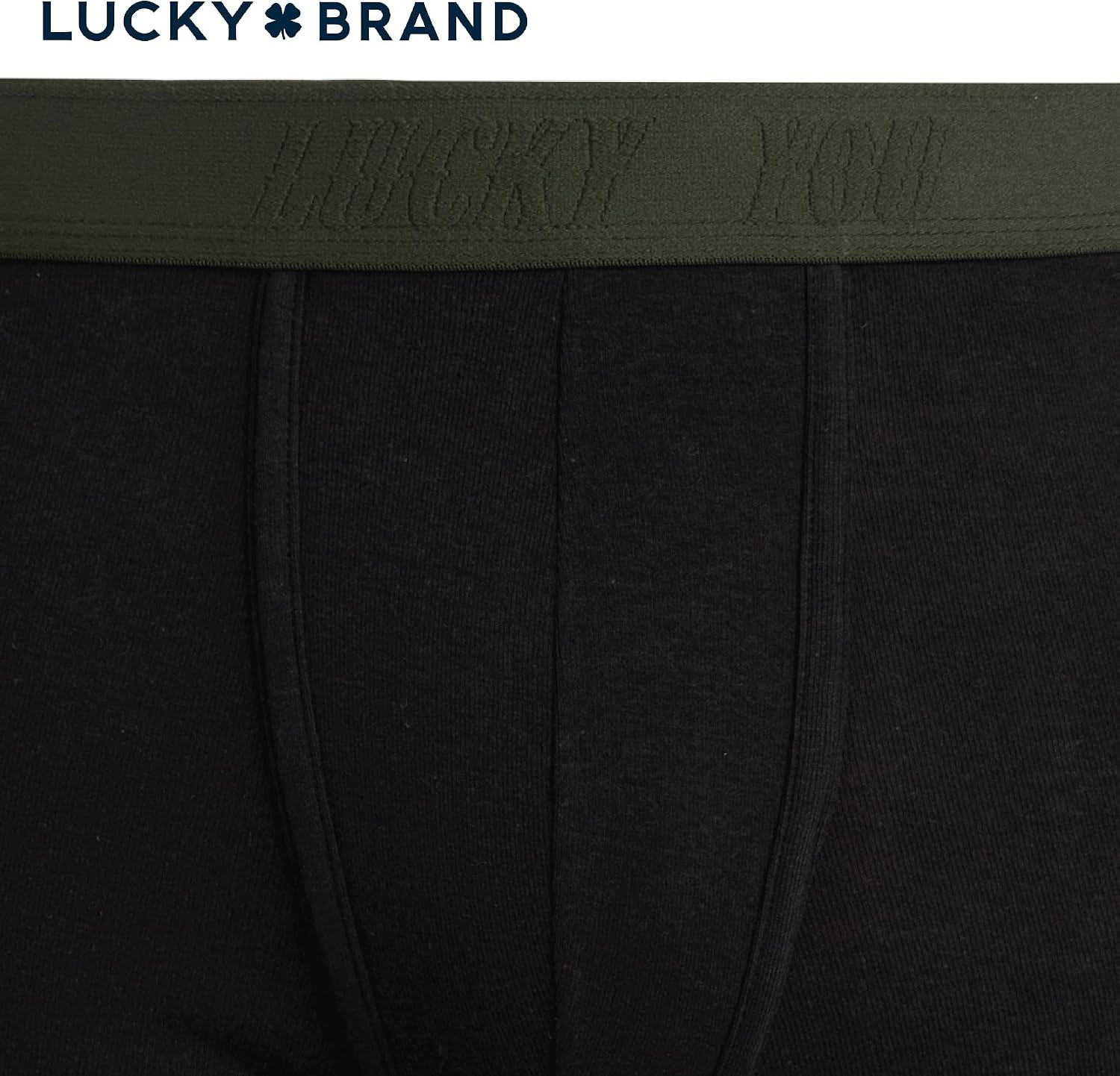 image:imageLucky Brand Mens Boxer Briefs 3 Pack Soft Stretch Cotton Boxer Briefs for Men w Contour Pouch 5 Inseam Mens UnderwearJet Black Contrast