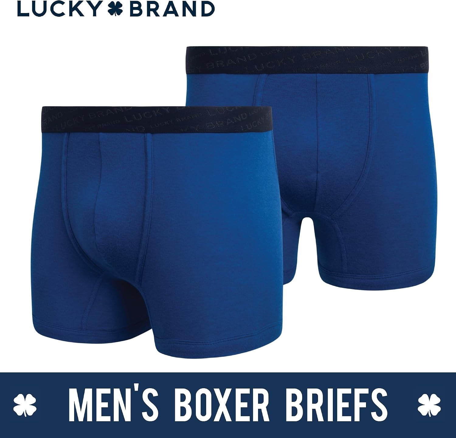 image:imageLucky Brand Mens Boxer Briefs 3 Pack Soft Stretch Cotton Boxer Briefs for Men w Contour Pouch 5 Inseam Mens UnderwearNavyBlueTurquoise