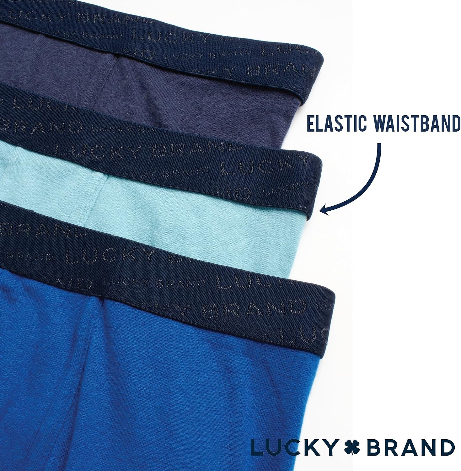 image:imageLucky Brand Mens Boxer Briefs 3 Pack Soft Stretch Cotton Boxer Briefs for Men w Contour Pouch 5 Inseam Mens UnderwearNavyBlueTurquoise