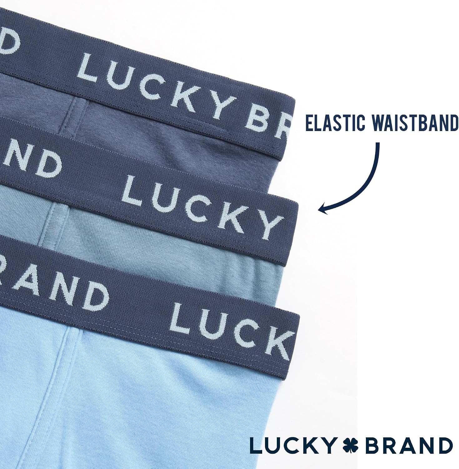 image:imageLucky Brand Mens Boxer Briefs 3 Pack Soft Stretch Cotton Boxer Briefs for Men w Contour Pouch 5 Inseam Mens UnderwearVintage IndigoFaded DenimLight Blue