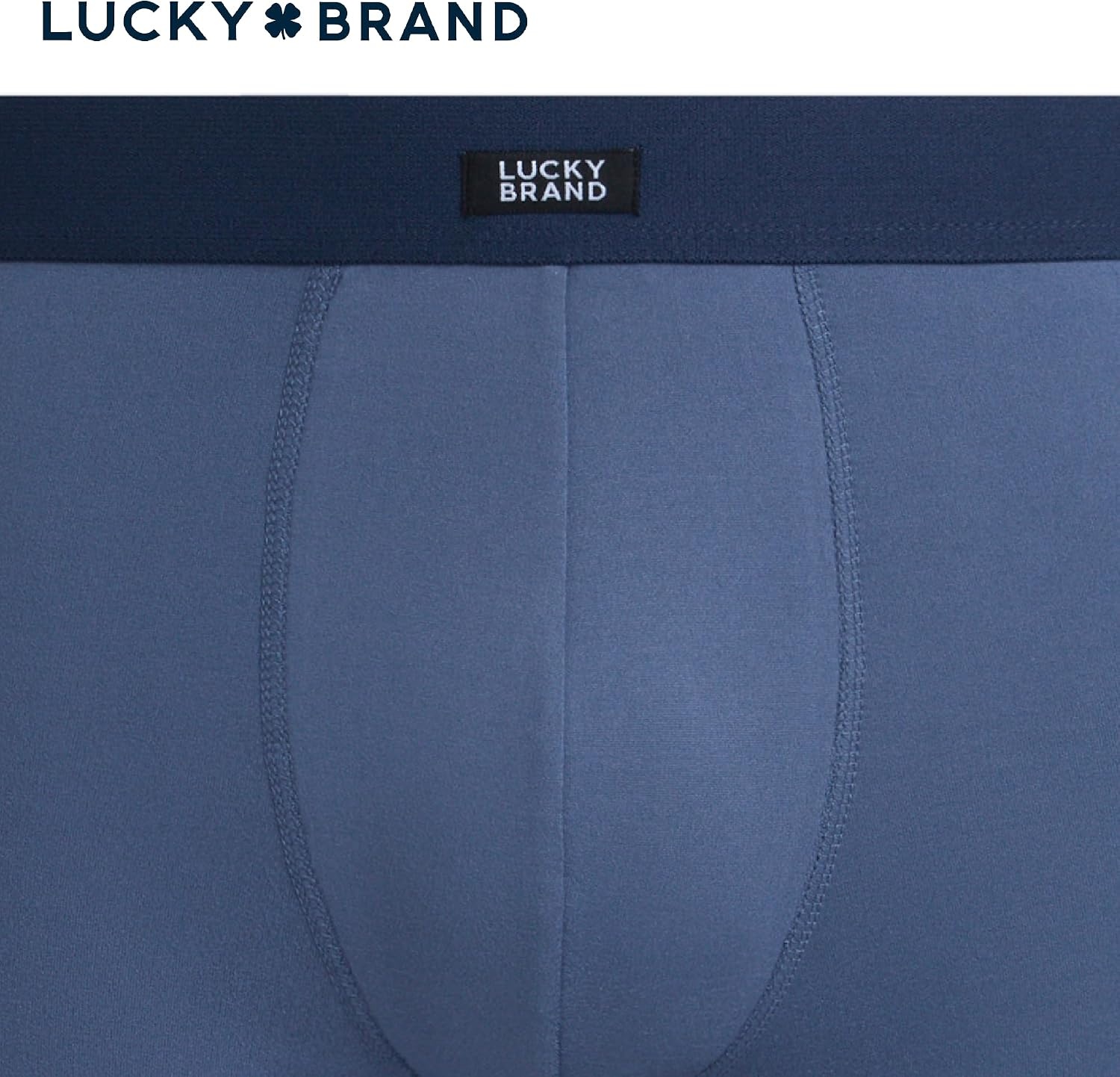 image:imageLucky Brand Mens Boxer Briefs 4 Pack Athletic Boxer Briefs for Men Soft Stretch Mens Underwear with Pouch 6 InseamMood IndigoLegion BlueStripesVintage Indigo