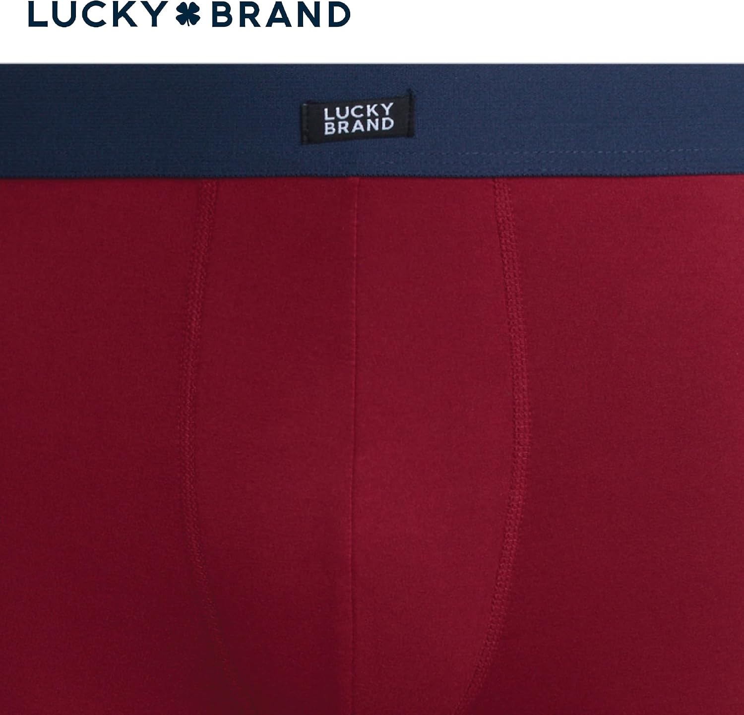 image:imageLucky Brand Mens Boxer Briefs 4 Pack Athletic Boxer Briefs for Men Soft Stretch Mens Underwear with Pouch 6 InseamMood IndigoLight GreyPrintTibetan Red