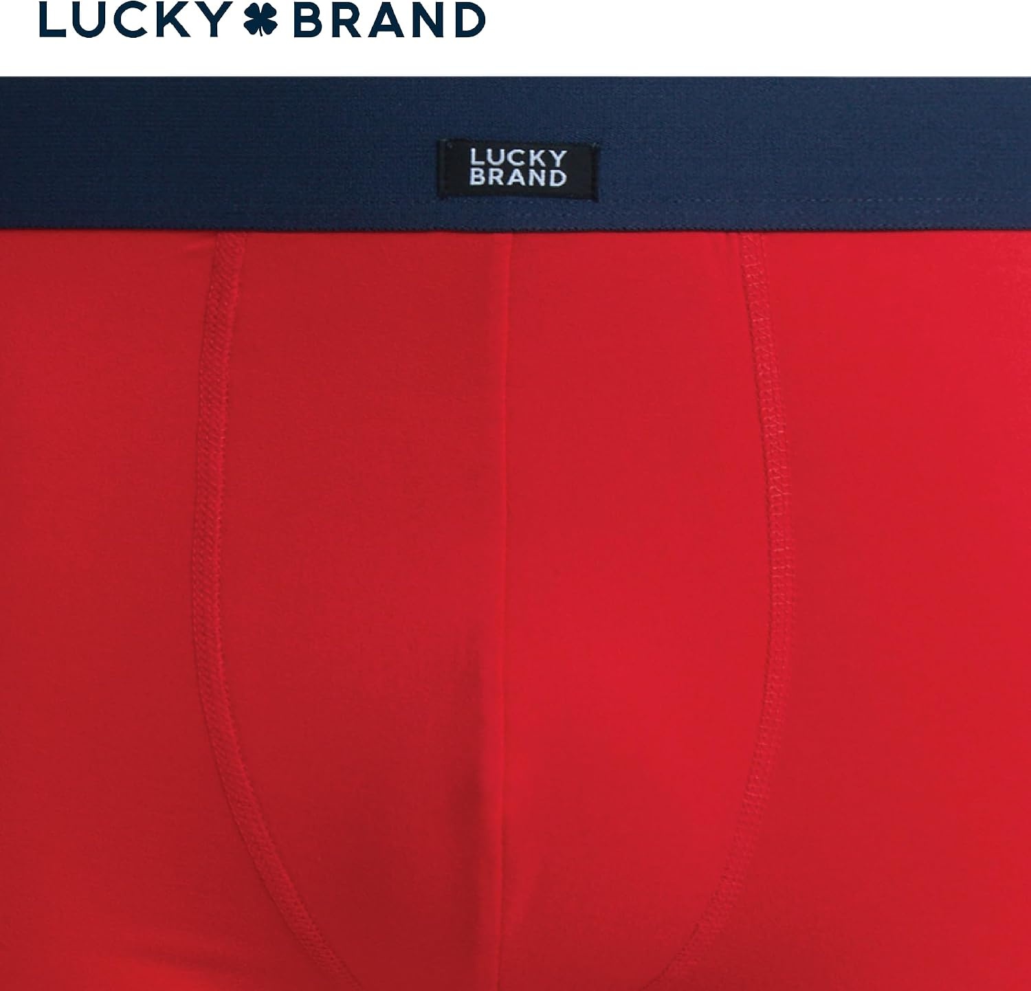 image:imageLucky Brand Mens Boxer Briefs 4 Pack Athletic Boxer Briefs for Men Soft Stretch Mens Underwear with Pouch 6 InseamMood IndigoVivid RedPrintBeige