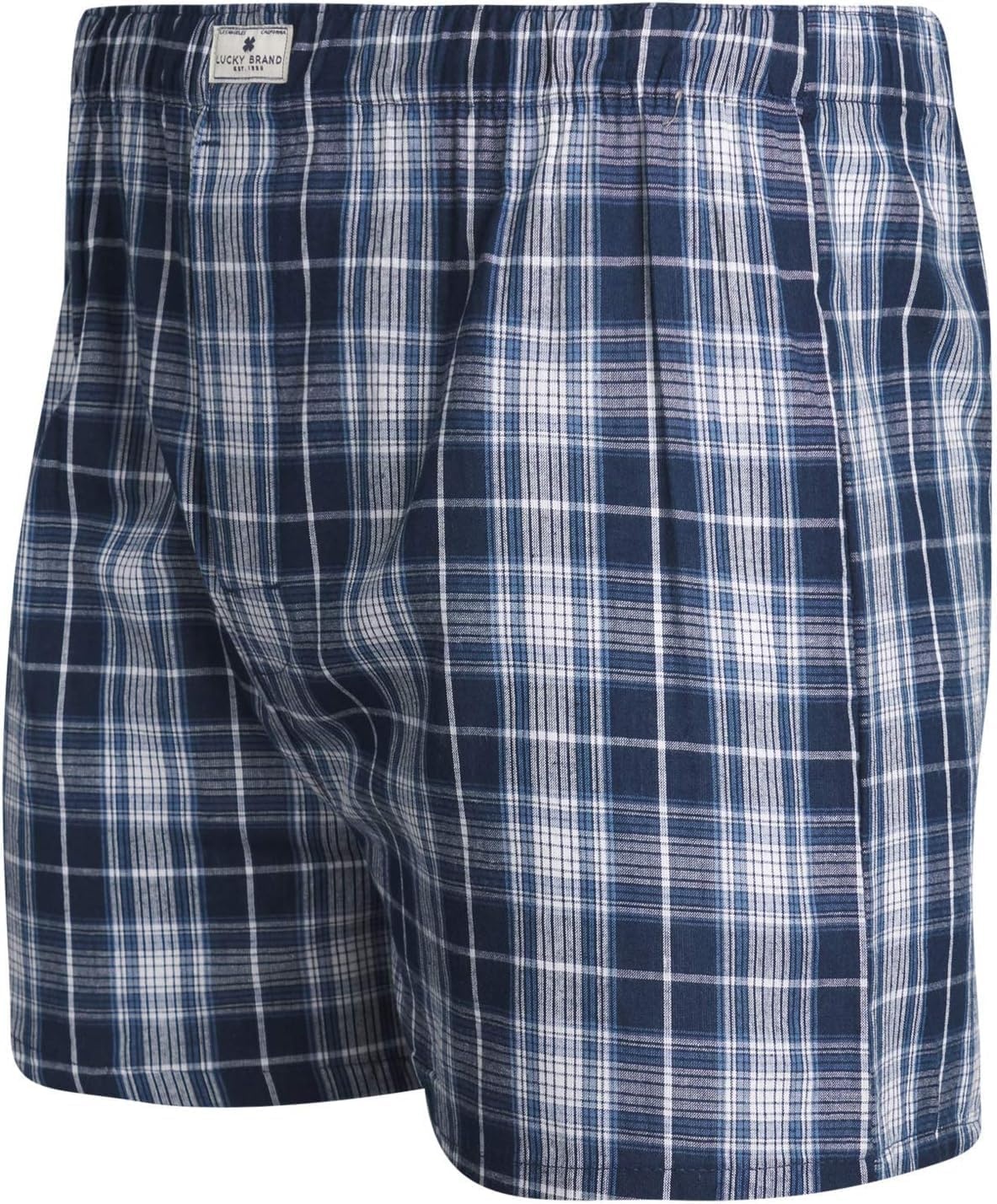 image:imageLucky Brand Mens Boxer Shorts 6 Pack Soft Cotton Relaxed Fit 4 Inseam Mens Underwear Boxers with Functional FlyBlue PlaidNavyBlue Floral Print