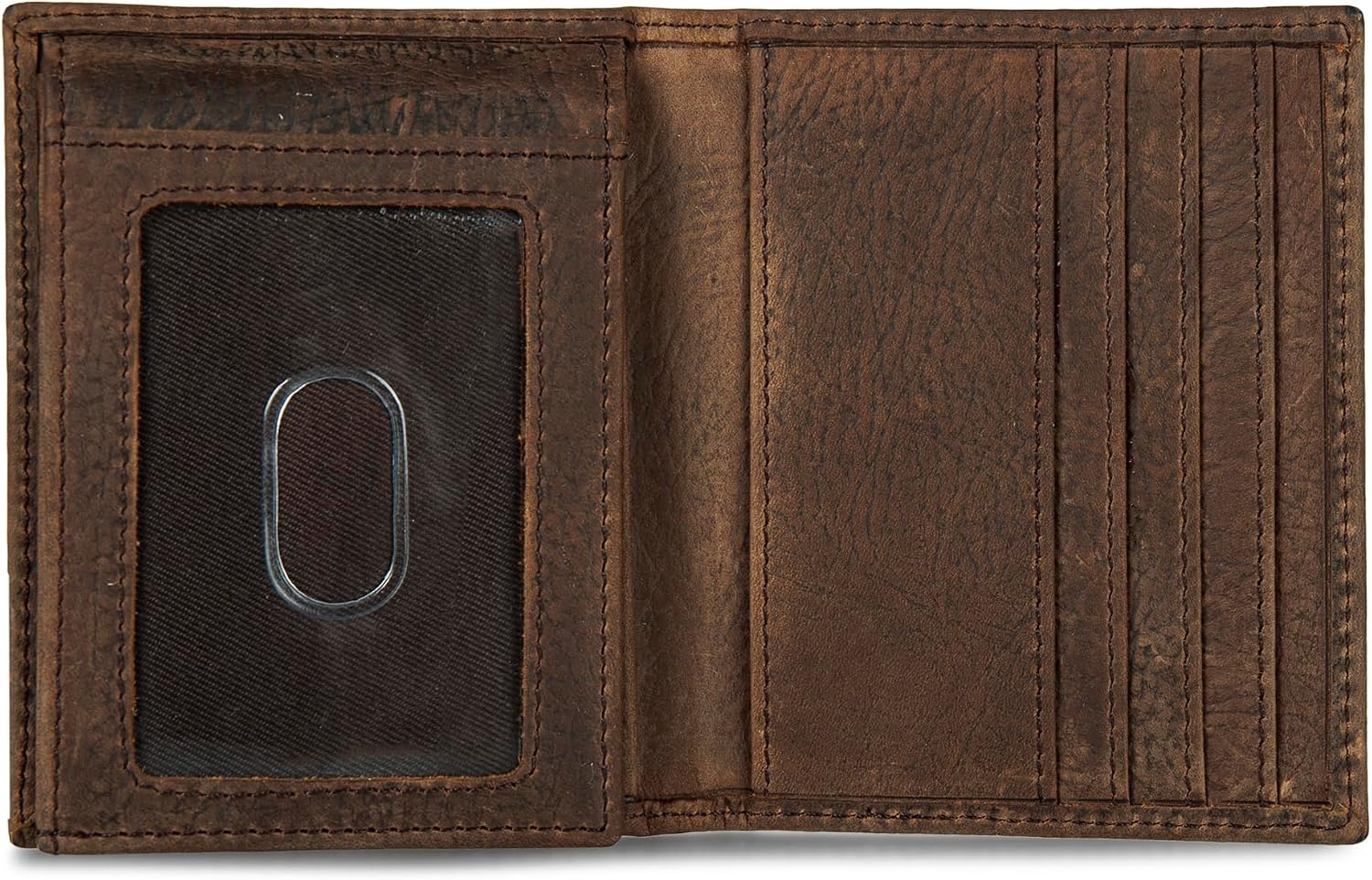 image:imageLucky Brand Mens Double Stitched Leather LFold Wallet ID Window Card Slots Billfold Design Genuine Leather Organization Durable Stylish Brown