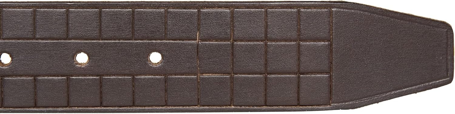 image:imageLucky Brand Mens Genuine Leather Belt Classic Casual Everyday Western American Heritage Metal BuckleGrid Tooled Embossed Brown