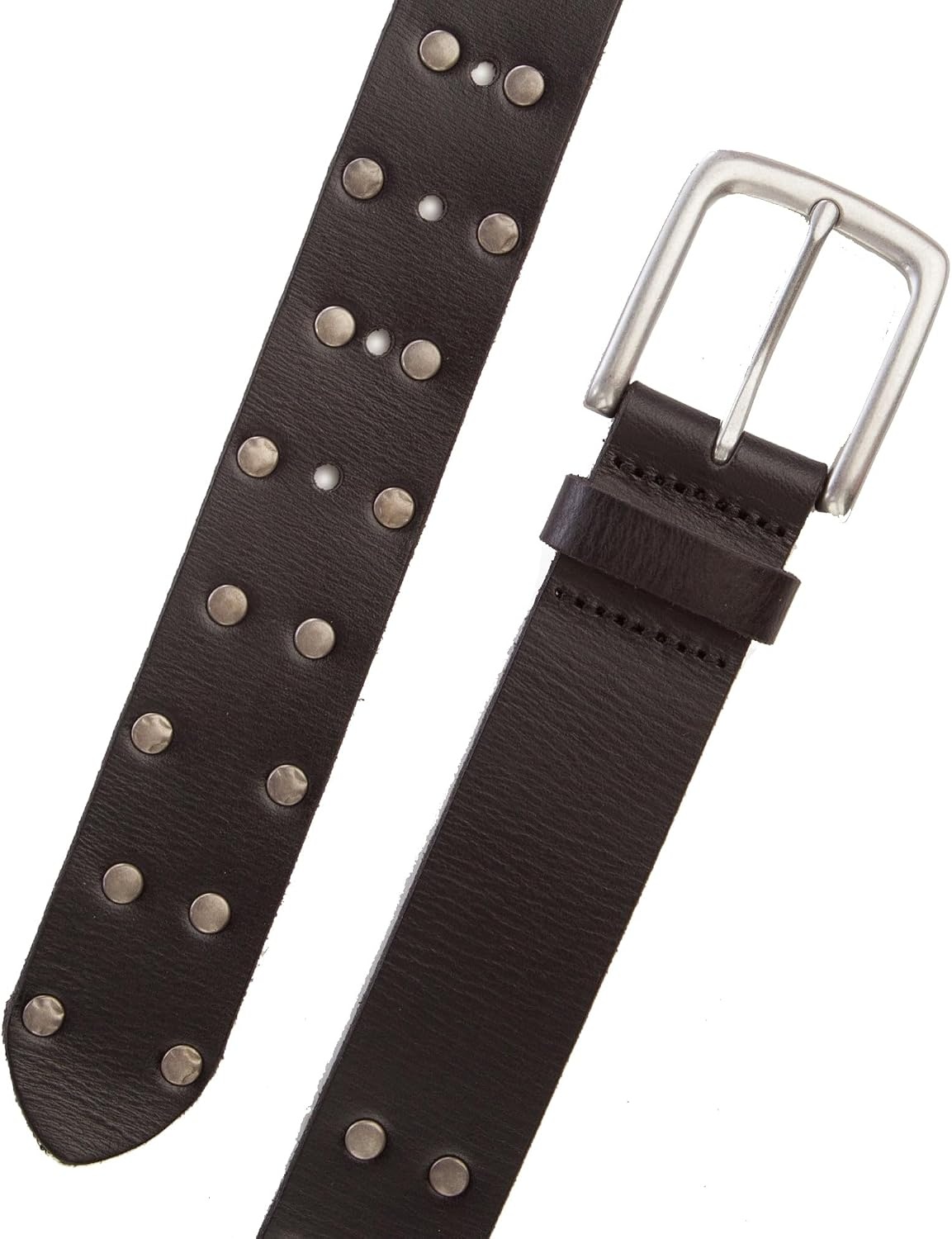 image:imageLucky Brand Mens Genuine Leather Belt Classic Casual Everyday Western American Heritage Metal BuckleStudded Black