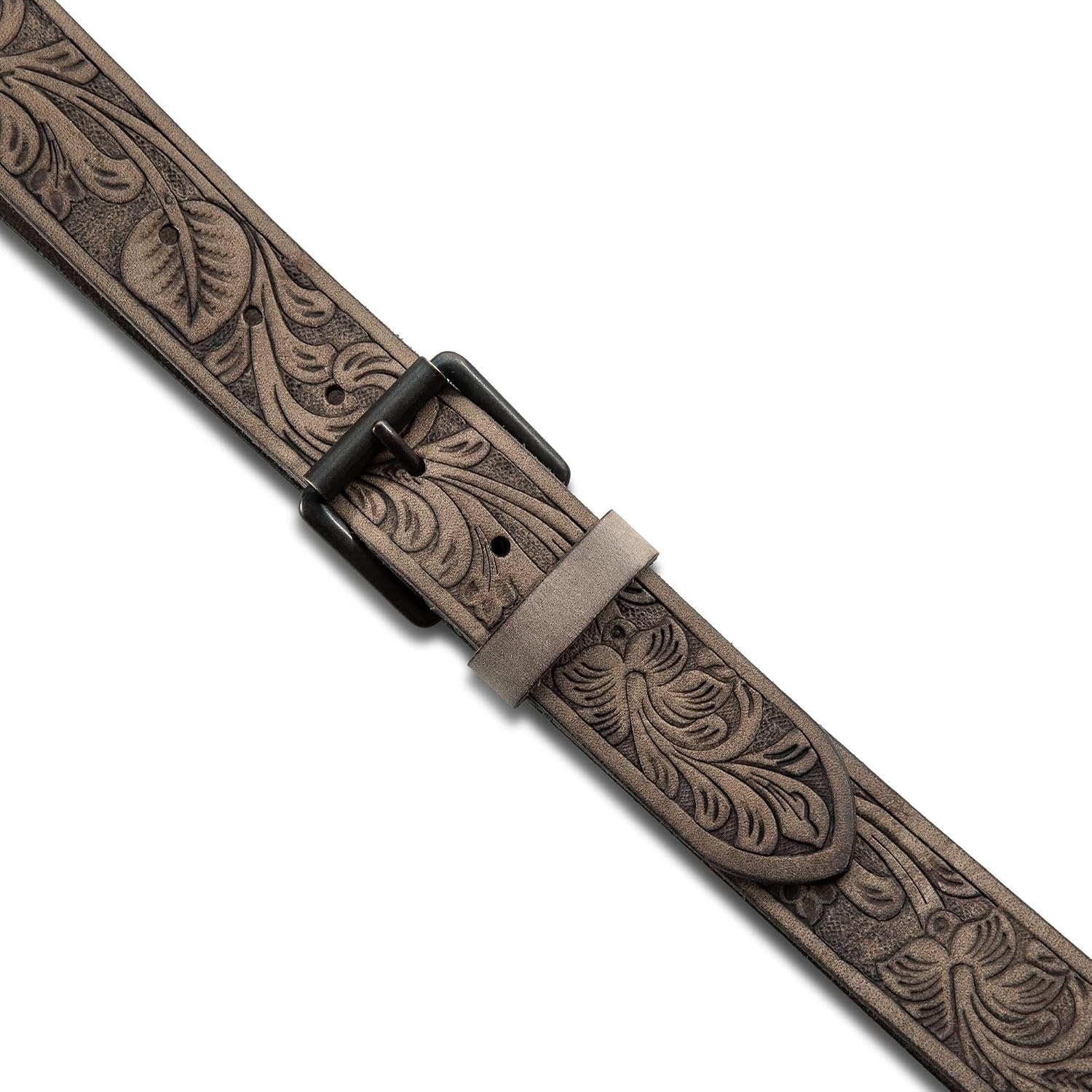 image:imageLucky Brand Mens Genuine Leather Belt Classic Casual Everyday Western American Heritage Metal BuckleWestern Embossed Brown