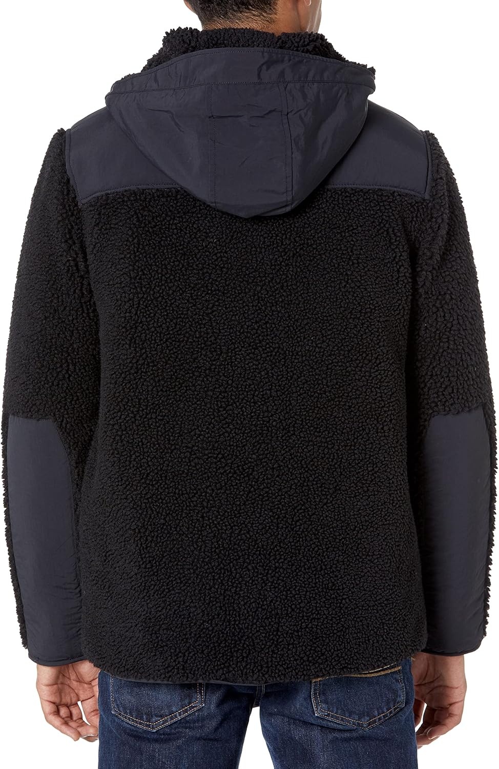image:imageLucky Brand Mens Hooded Sherpa Jacket001 Black