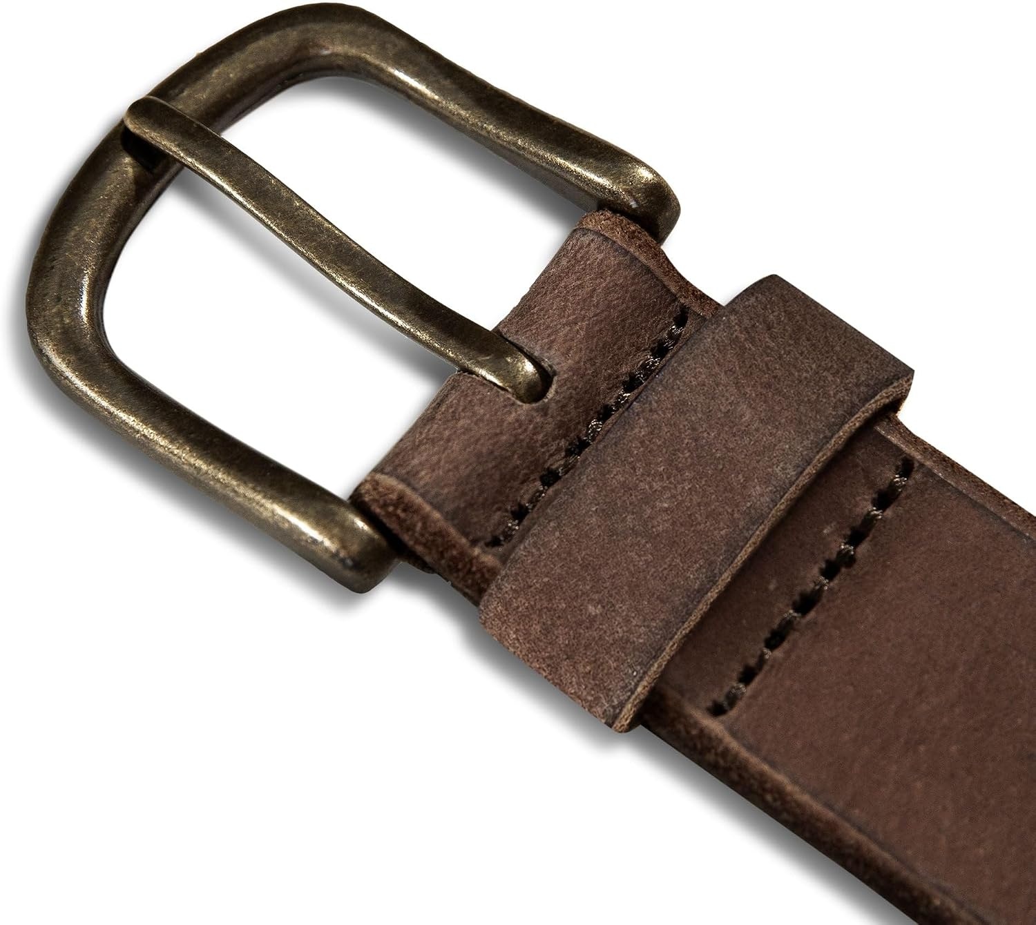 image:imageLucky Brand Mens Jeans Leather Belt Classic Casual Dress Everyday American Heritage Genuine Leather Metal BuckleBevelved Edge Brown