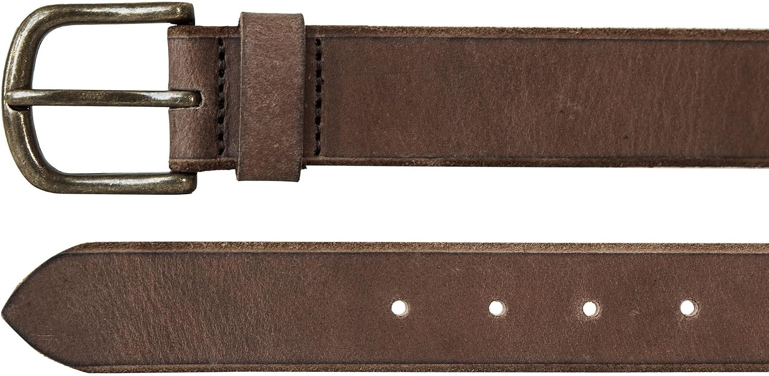 image:imageLucky Brand Mens Jeans Leather Belt Classic Casual Dress Everyday American Heritage Genuine Leather Metal BuckleBevelved Edge Brown