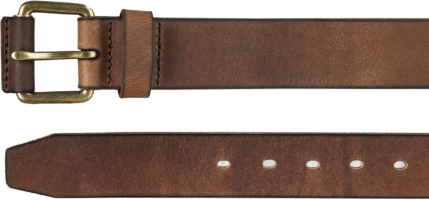 image:imageLucky Brand Mens Jeans Leather Belt Classic Casual Dress Everyday American Heritage Genuine Leather Metal BuckleCovered Roller Dark Brown