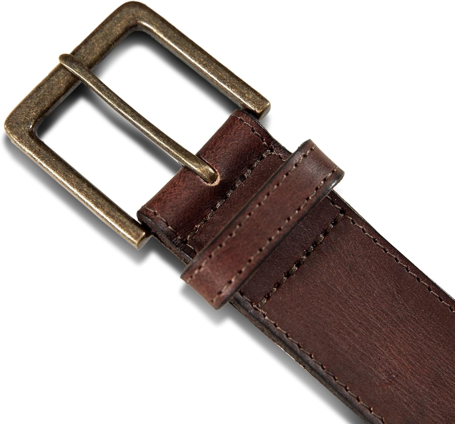 image:imageLucky Brand Mens Jeans Leather Belt Classic Casual Dress Everyday American Heritage Genuine Leather Metal BuckleDenim Inlay Brown
