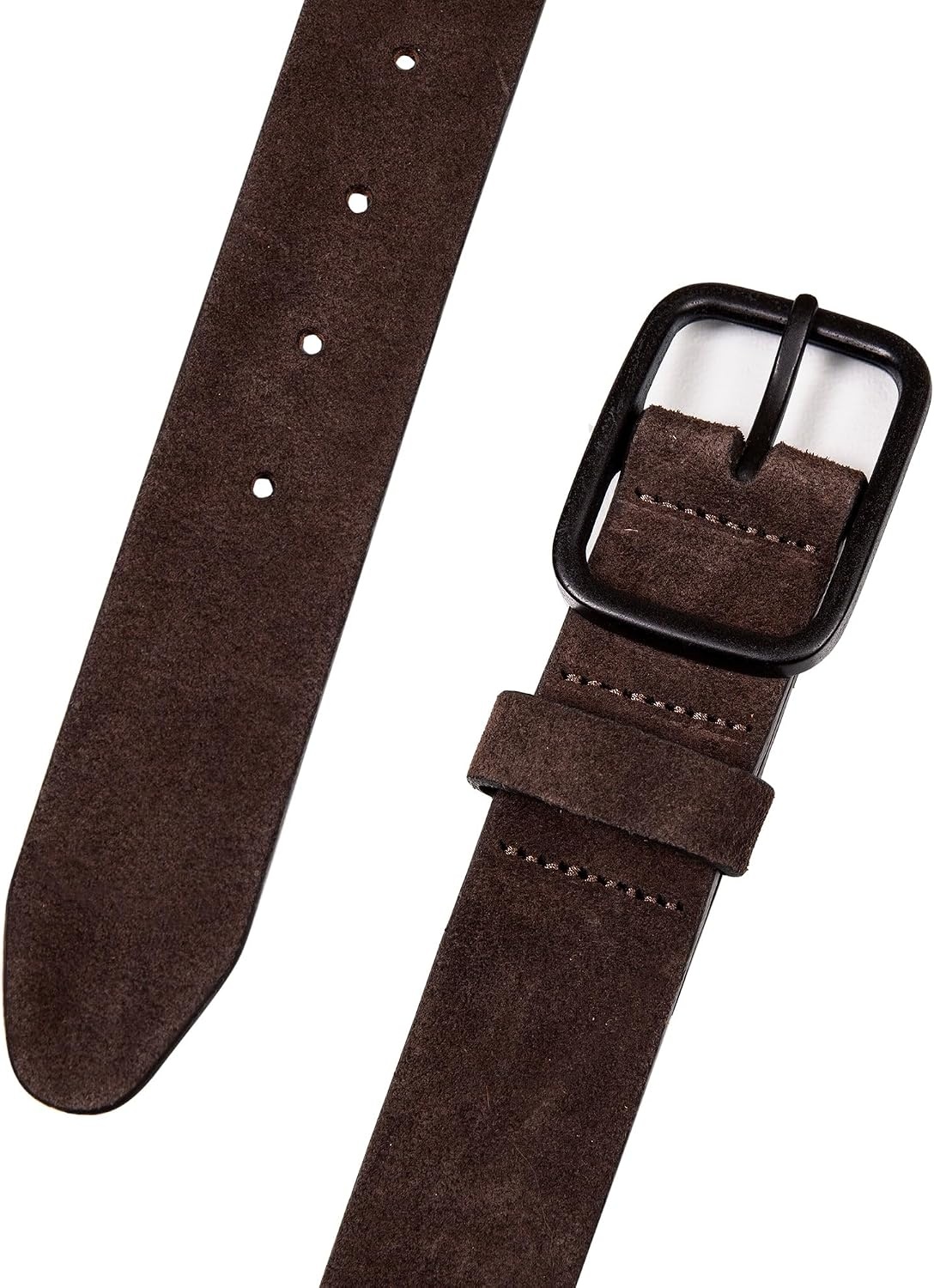 image:imageLucky Brand Mens Jeans Leather Belt Classic Casual Dress Everyday American Heritage Genuine Leather Metal BuckleDistressed Suede Brown