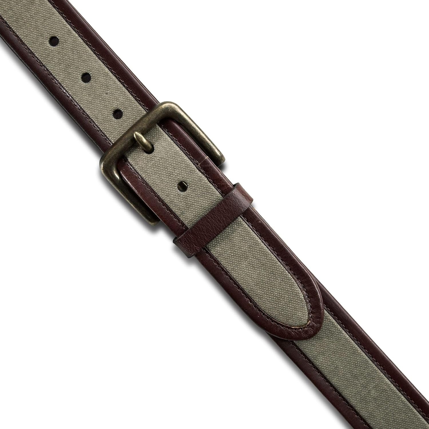 image:imageLucky Brand Mens Jeans Leather Belt Classic Casual Dress Everyday American Heritage Genuine Leather Metal BuckleLeather Canvas Khaki