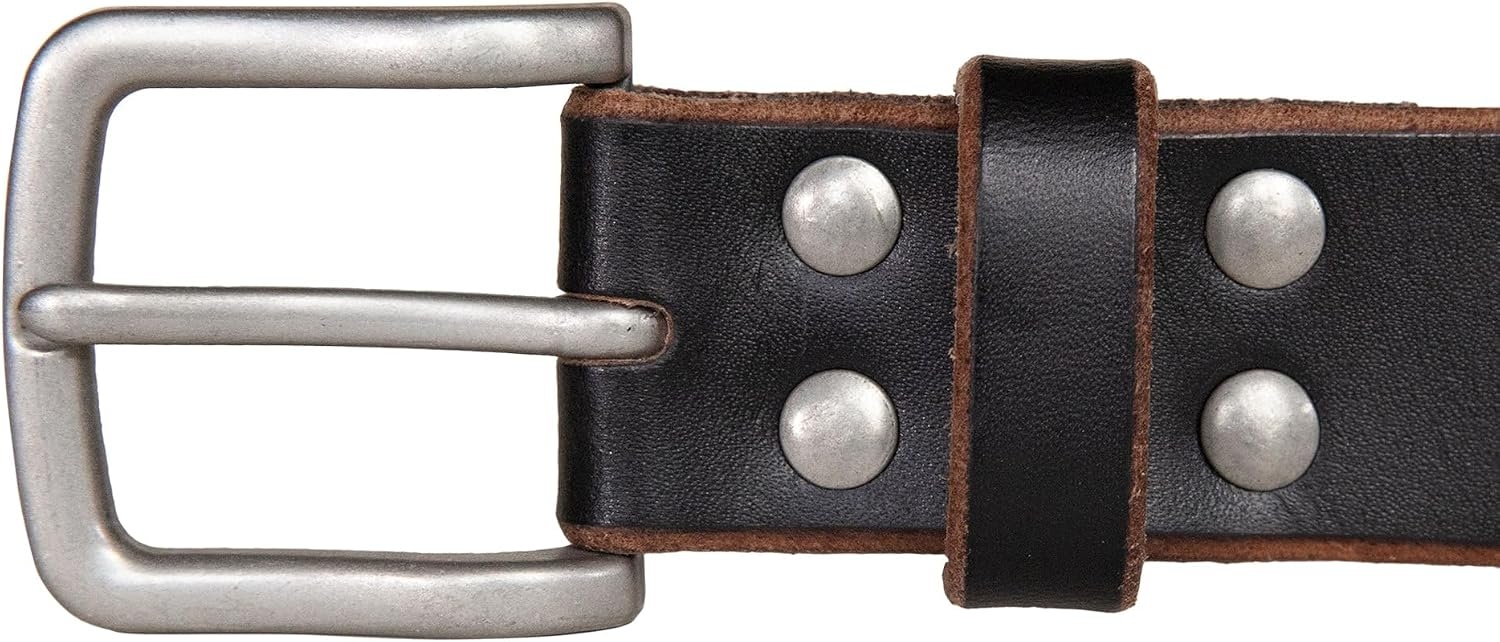 image:imageLucky Brand Mens Jeans Leather Belt Classic Casual Dress Everyday American Heritage Genuine Leather Metal BuckleRaw Edge Black