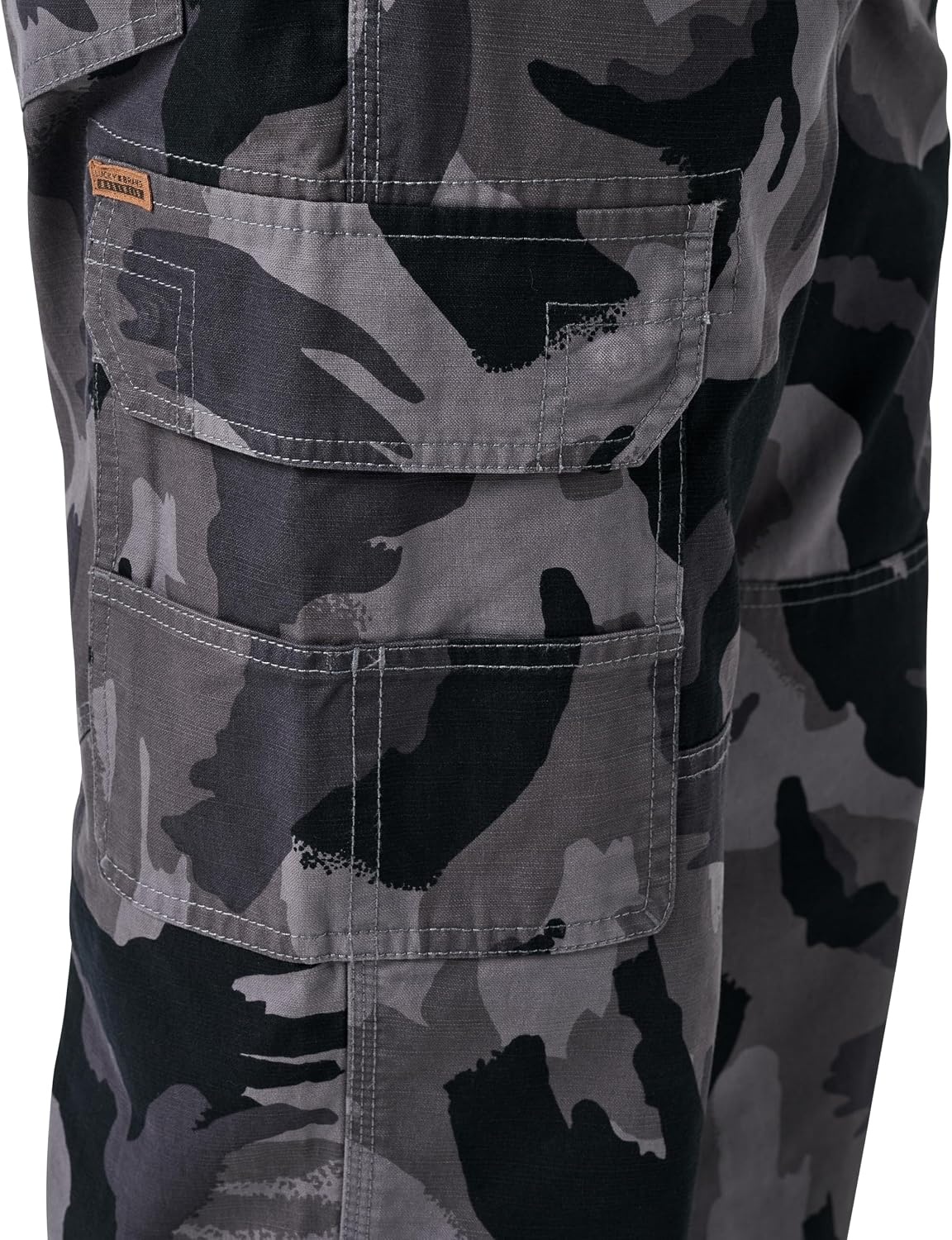 image:imageLucky Brand Mens Mens Broken Canvas Camo Cargo Work Pant with Inner Waist DrawstringBlack
