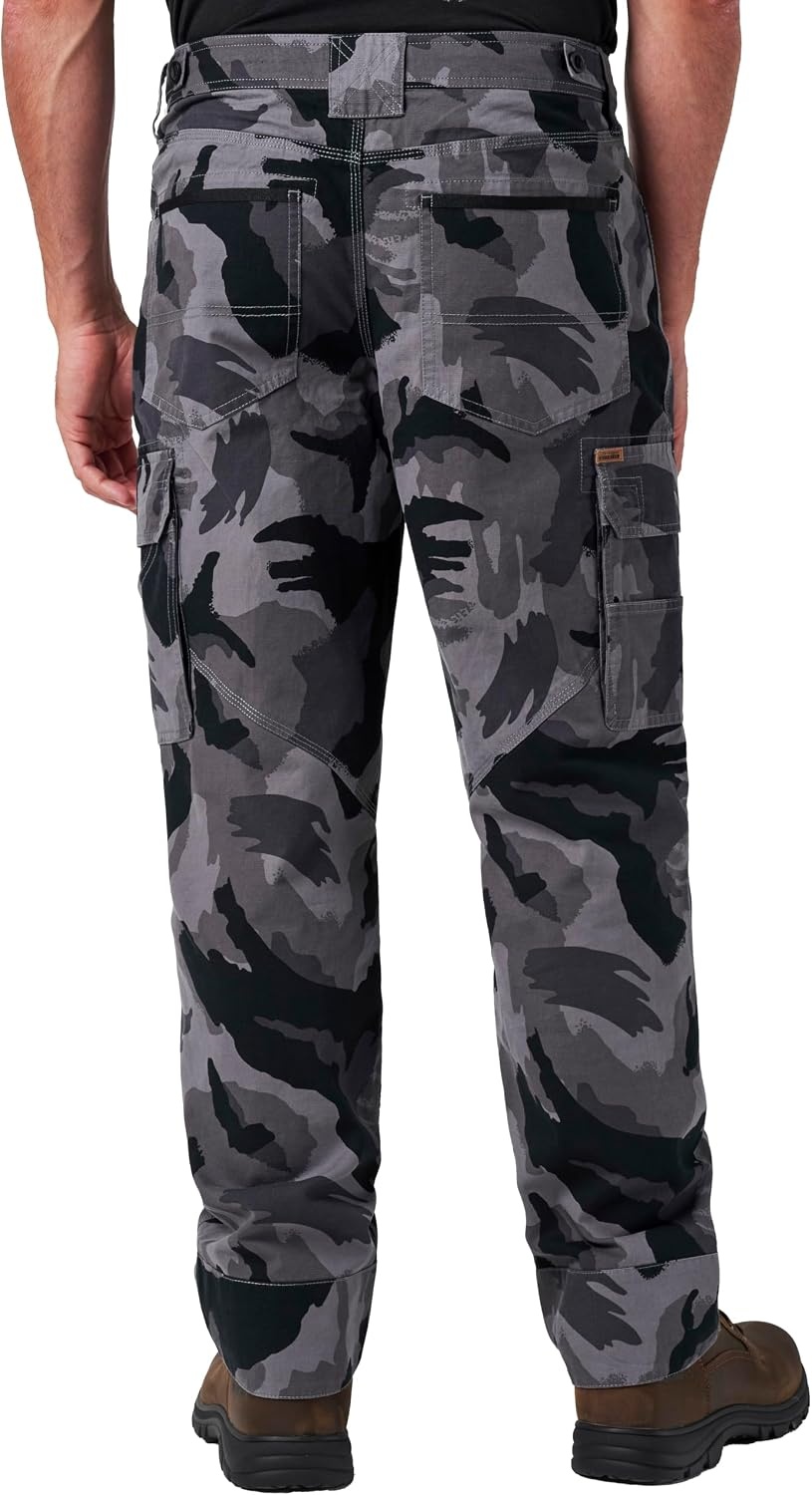 image:imageLucky Brand Mens Mens Broken Canvas Camo Cargo Work Pant with Inner Waist DrawstringBlack