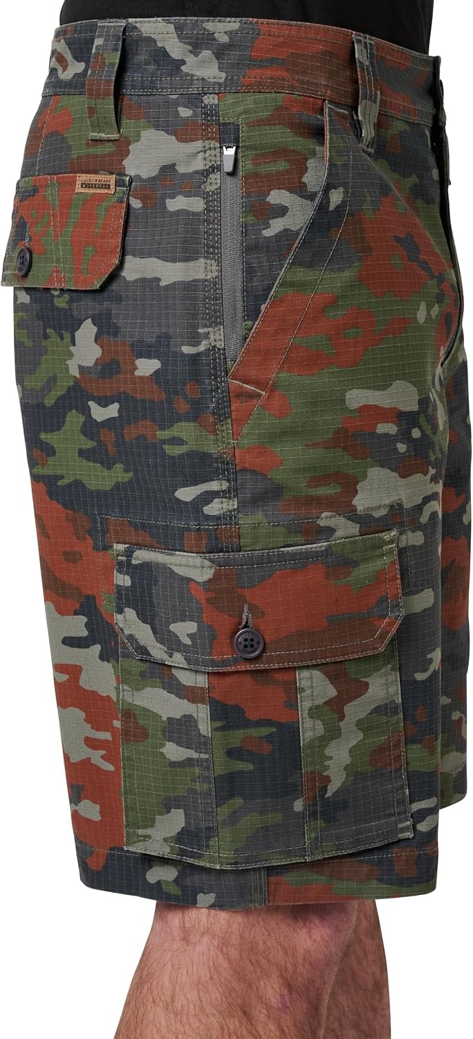 image:imageLucky Brand Mens Mens Camo Ripstop Cargo Work ShortIron