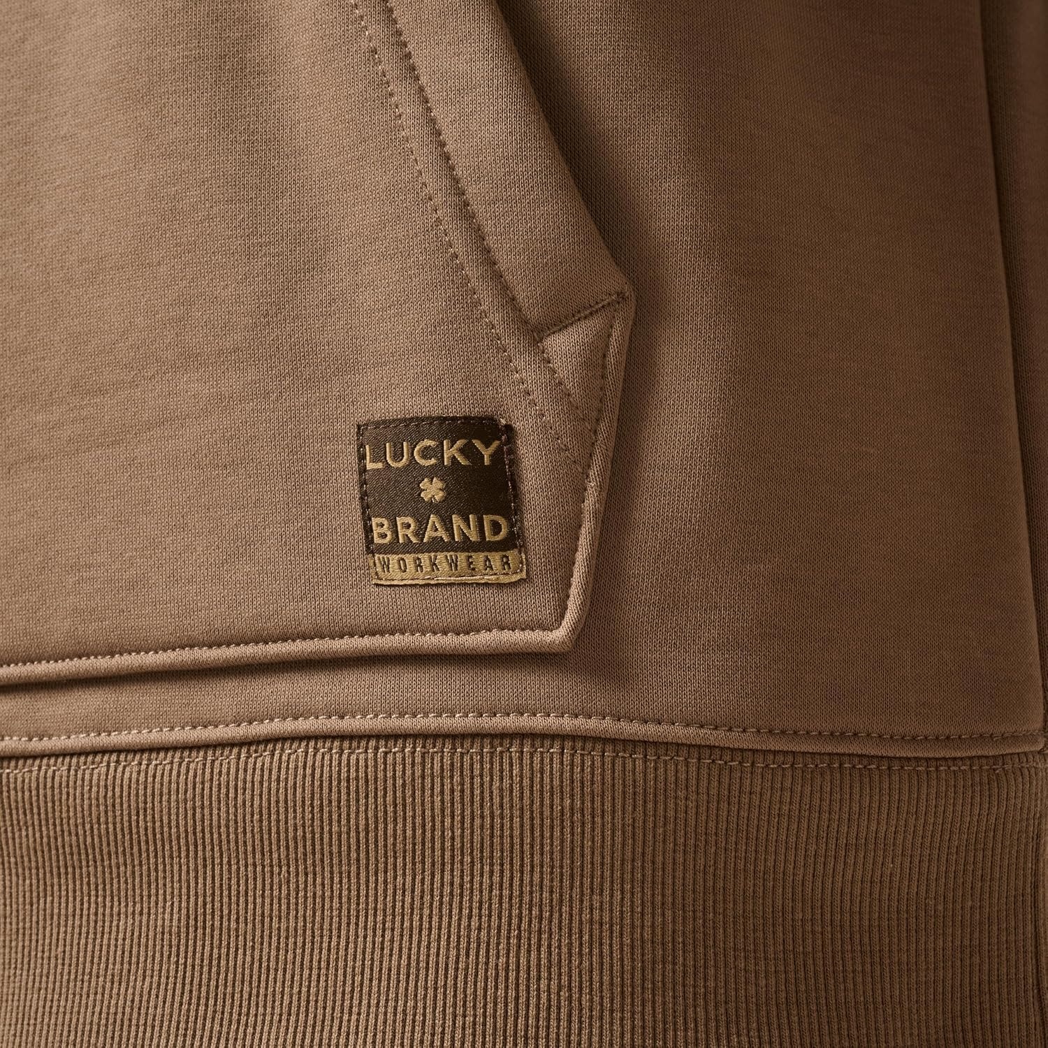 image:imageLucky Brand Mens Mens Distressed Stamp Graphic Print HoodieDriftwood