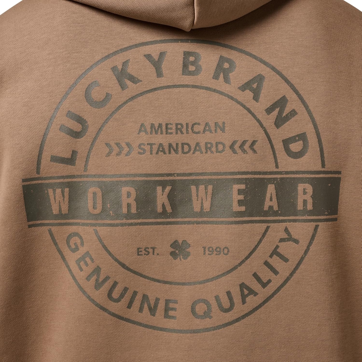 image:imageLucky Brand Mens Mens Distressed Stamp Graphic Print HoodieDriftwood