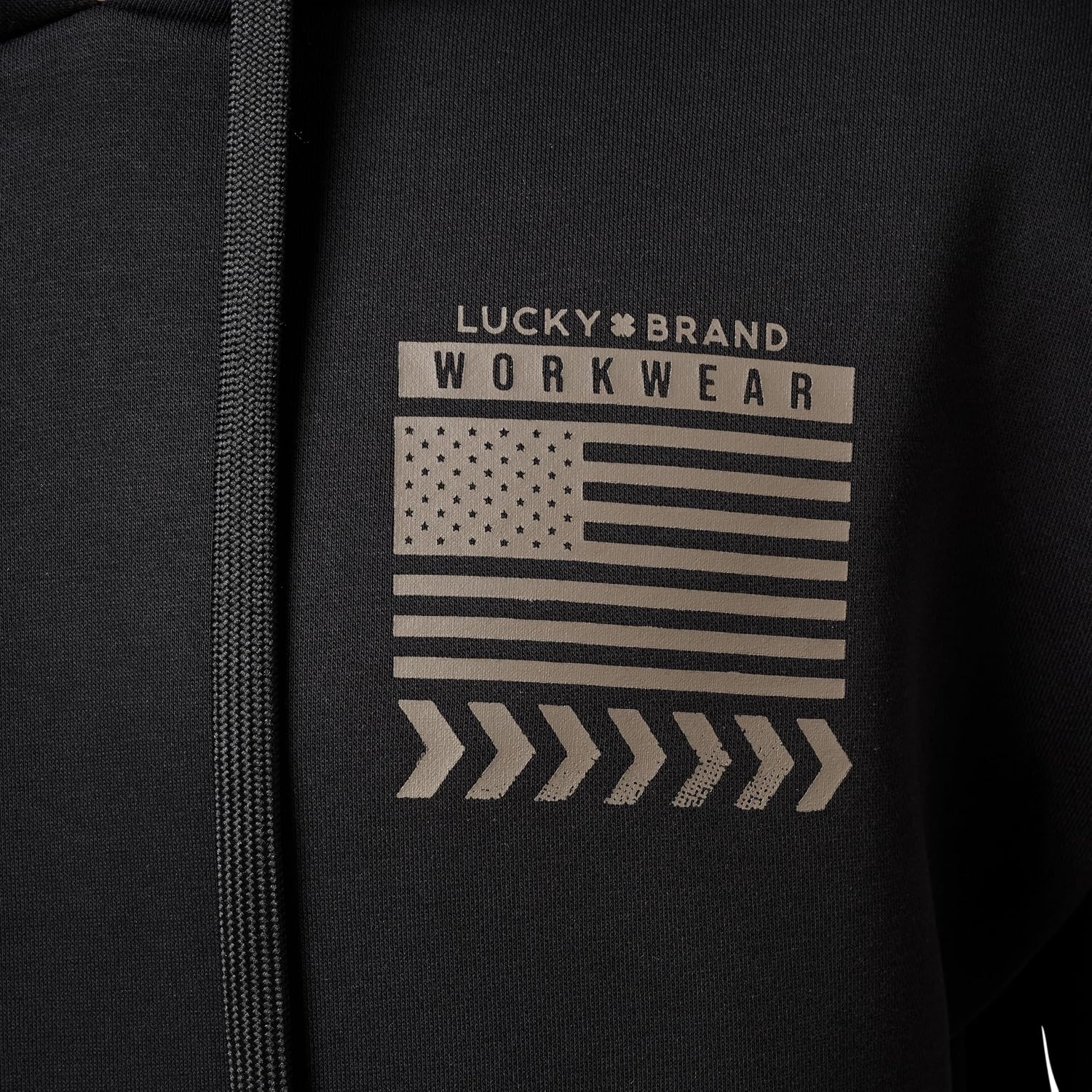 image:imageLucky Brand Mens Mens Flag Tracks Graphic Print HoodieBlack