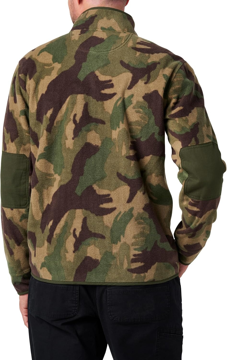 image:imageLucky Brand Mens Mens Full Zip Camo Polar Fleece JacketDk Olive