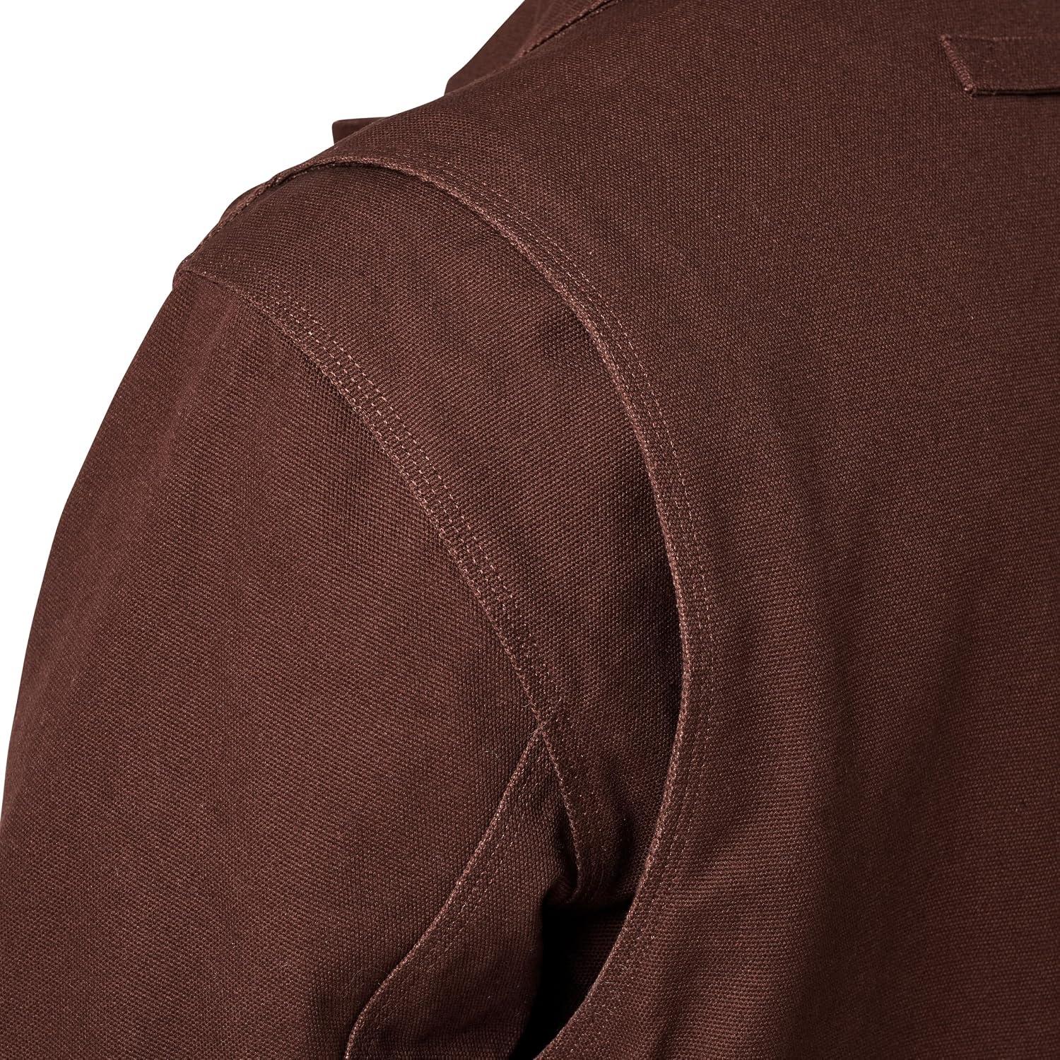 image:imageLucky Brand Mens Mens Full Zip Canvas Chore Jacket With Quilted LiningFudge Brown