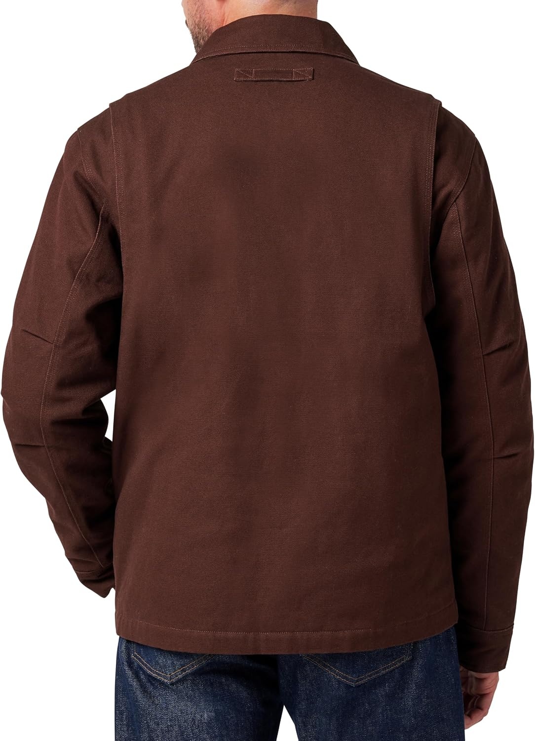 image:imageLucky Brand Mens Mens Full Zip Canvas Chore Jacket With Quilted LiningFudge Brown