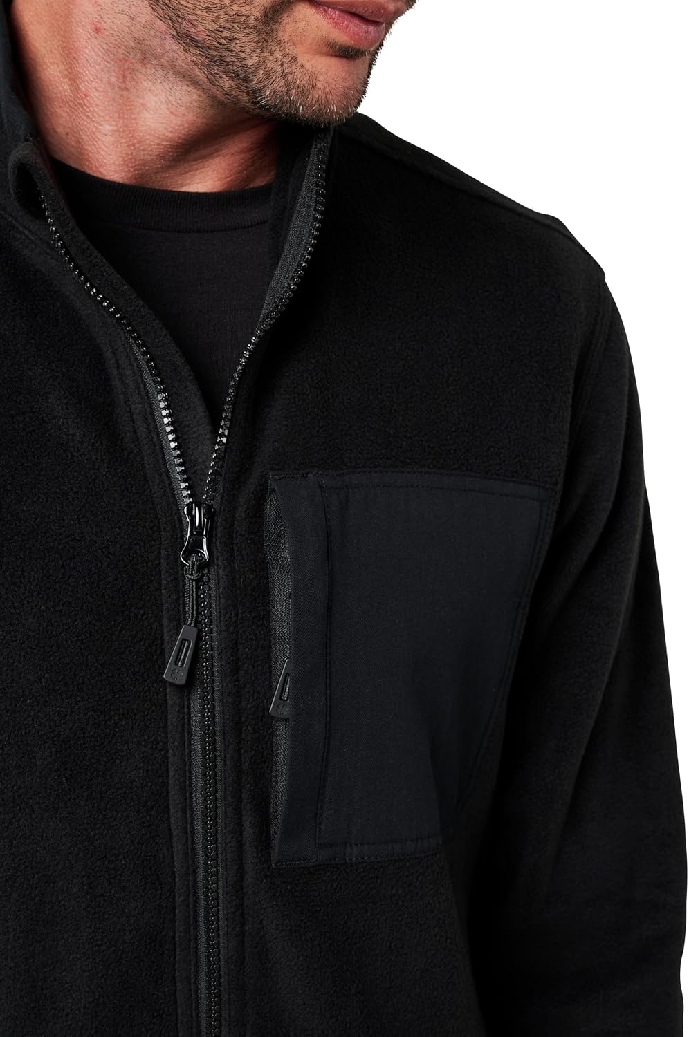 image:imageLucky Brand Mens Mens Full Zip Polar Fleece JacketBlack