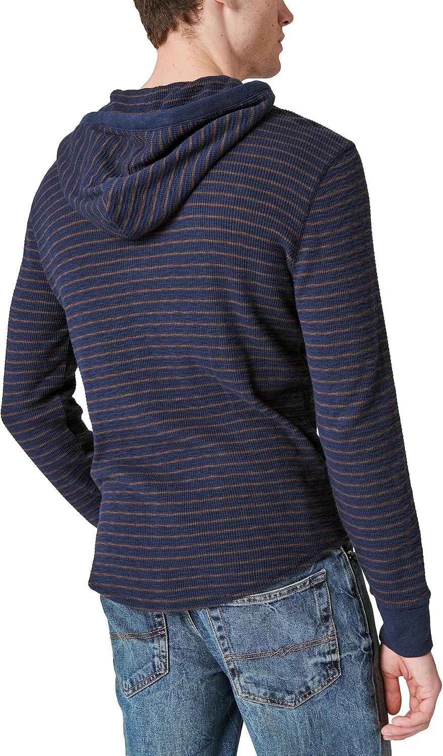 image:imageLucky Brand Mens Mens Garment Dye Thermal HoodleyMulti