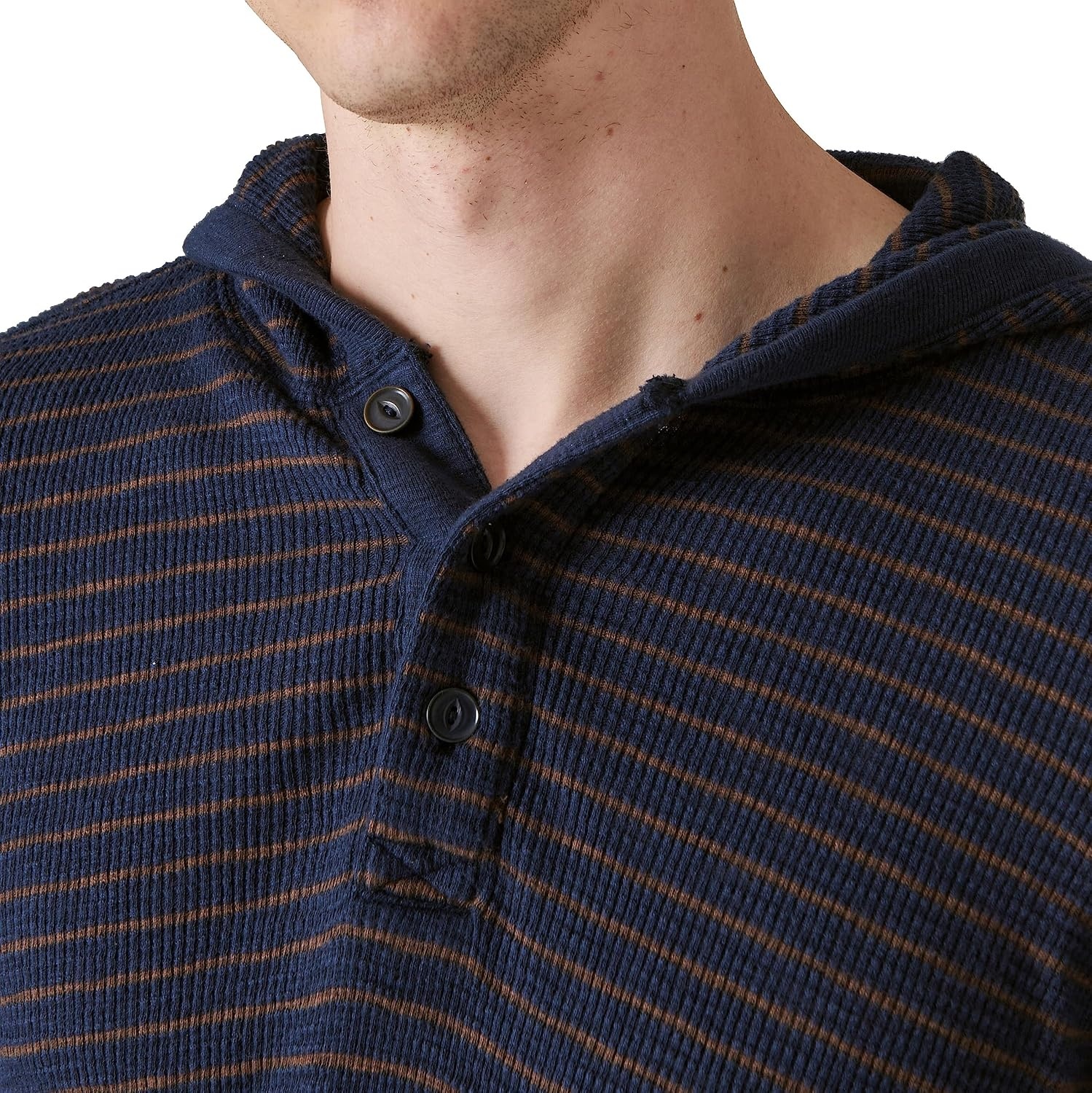 image:imageLucky Brand Mens Mens Garment Dye Thermal HoodleyMulti