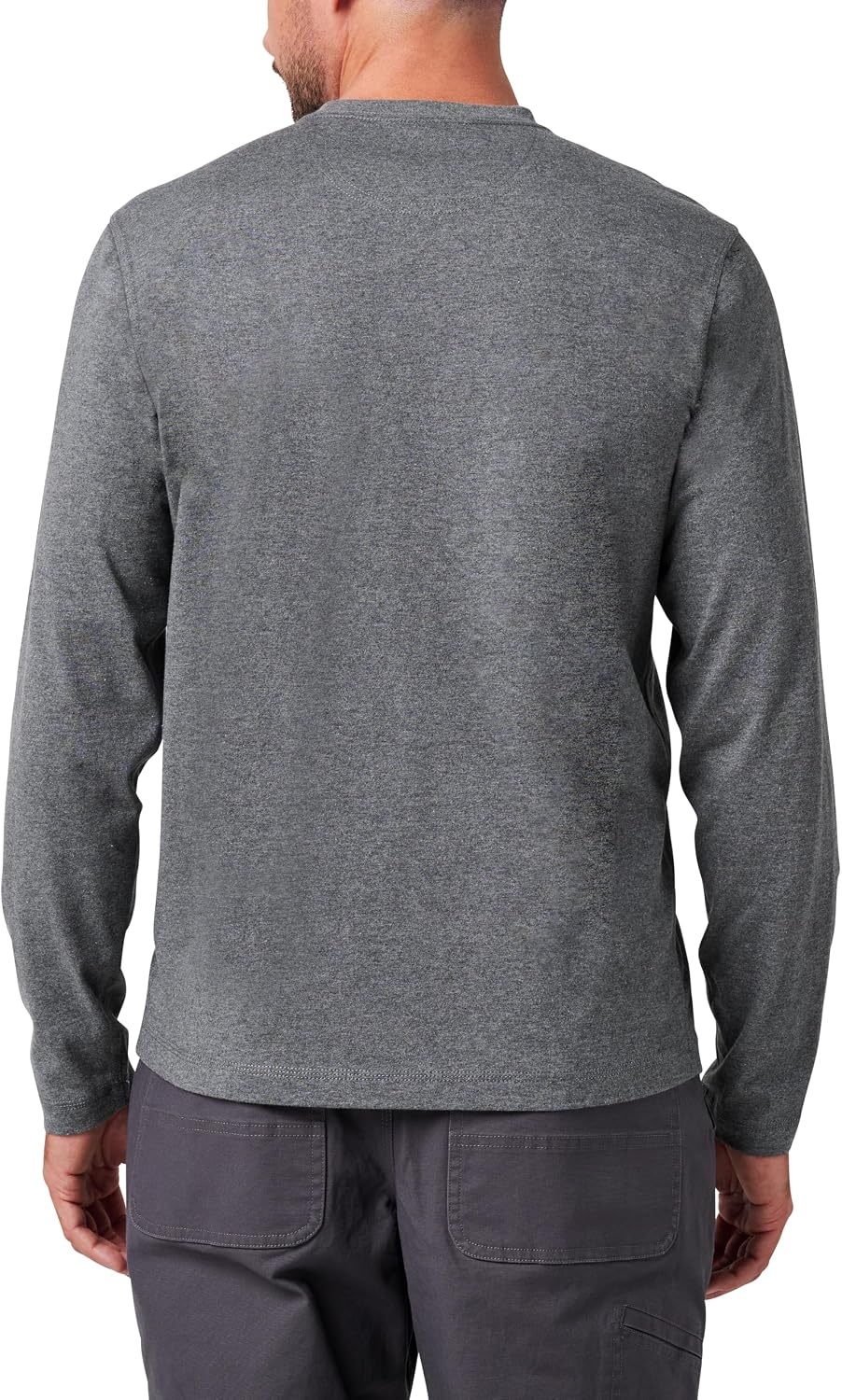 image:imageLucky Brand Mens Mens Long Sleeve Core Logo TShirtMed Grey Hthr