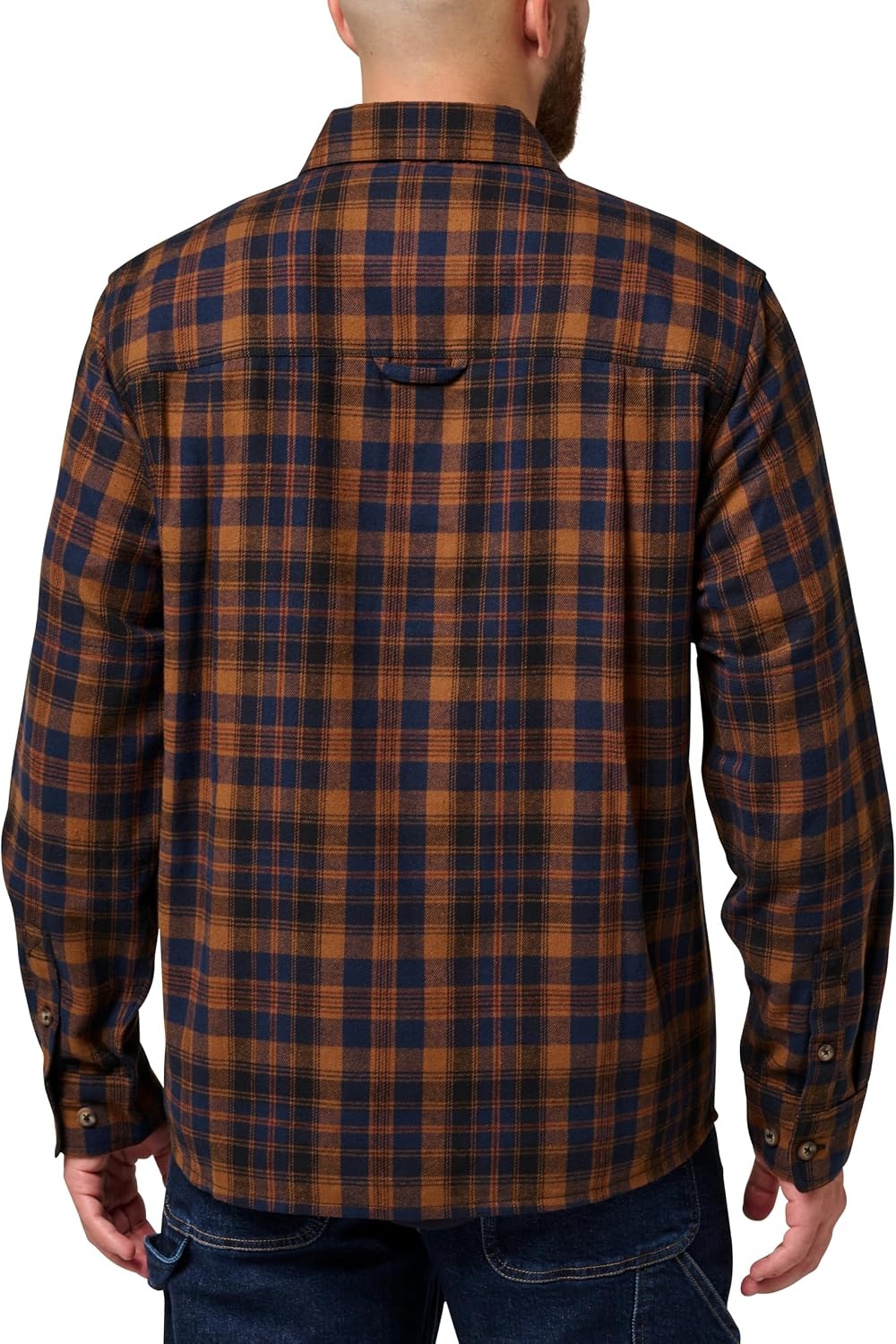image:imageLucky Brand Mens Mens Long Sleeve Elstar Yarn Dyed Plaid Flannel Work ShirtRusty Bronze