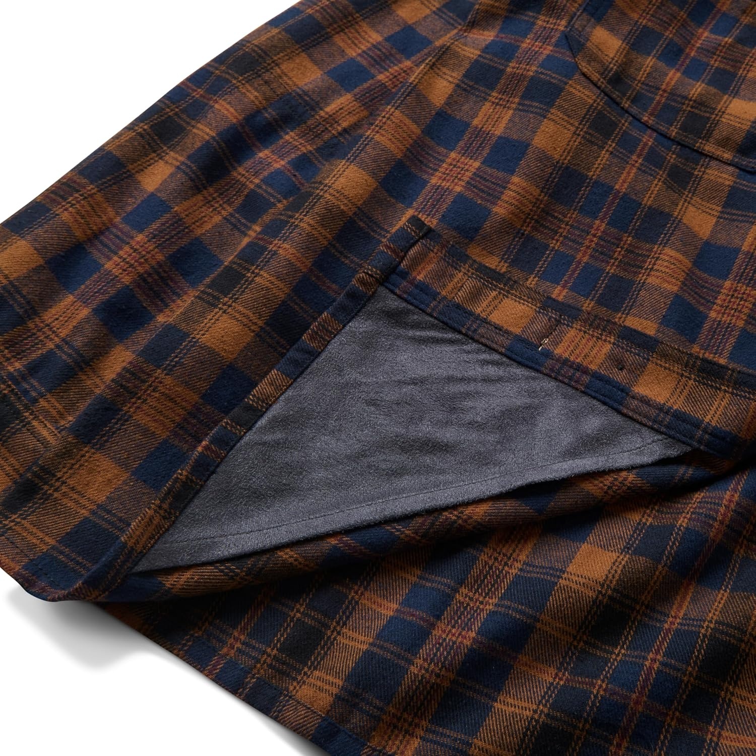 image:imageLucky Brand Mens Mens Long Sleeve Elstar Yarn Dyed Plaid Flannel Work ShirtRusty Bronze