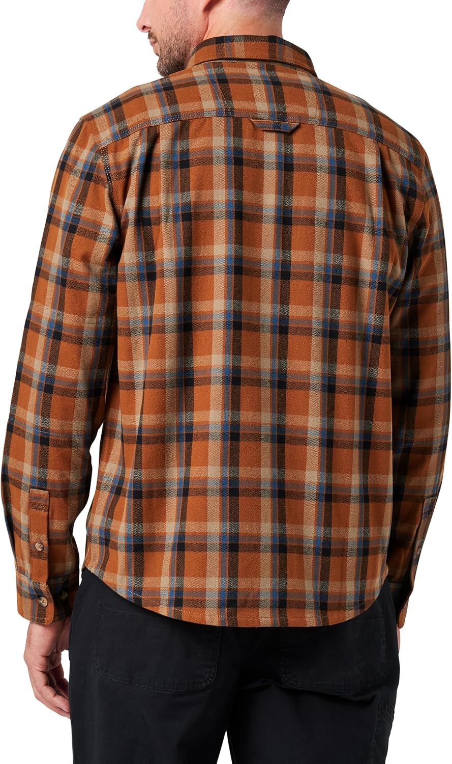 image:imageLucky Brand Mens Mens Long Sleeve Framework Yarn Dyed Plaid Flannel ShirtRusty Bronze