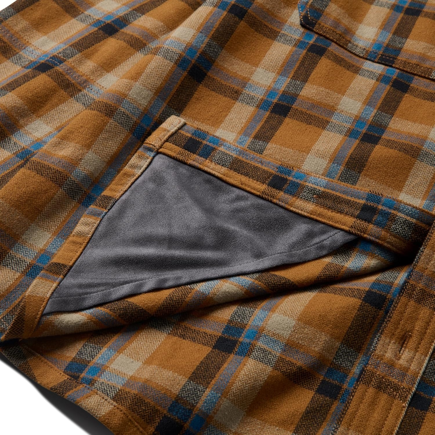 image:imageLucky Brand Mens Mens Long Sleeve Framework Yarn Dyed Plaid Flannel ShirtRusty Bronze