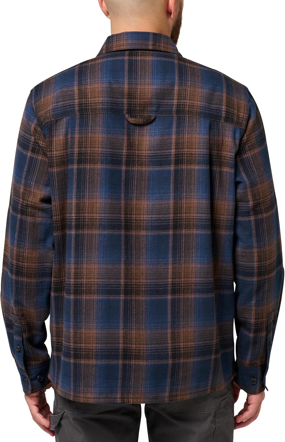 image:imageLucky Brand Mens Mens Long Sleeve Rainier Yarn Dyed Plaid Flannel Work ShirtDk Navy