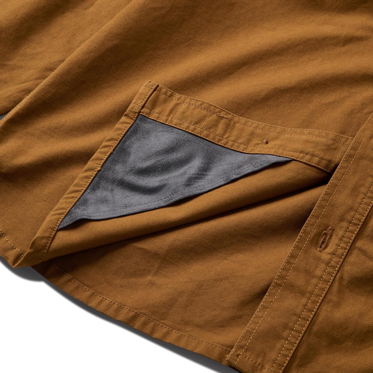 image:imageLucky Brand Mens Mens Long Sleeve Slub Canvas Work ShirtRusty Bronze