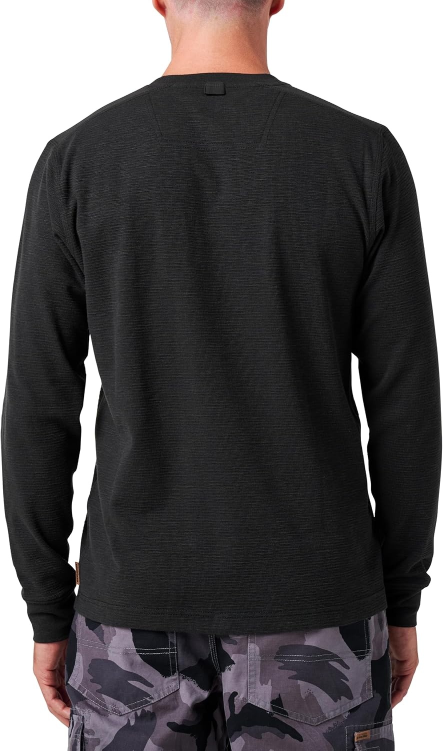 image:imageLucky Brand Mens Mens Long Sleeve Slub Thermal Henley with PocketBlack