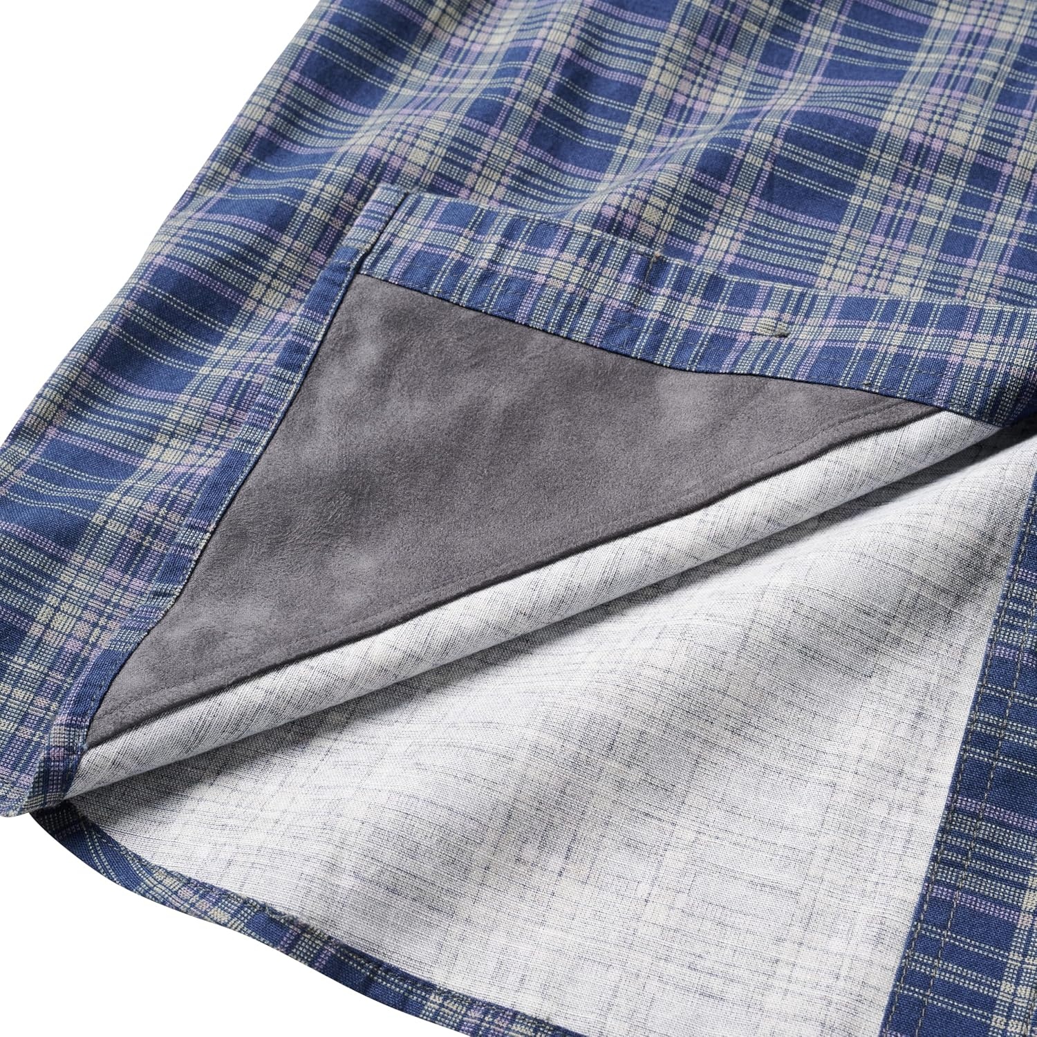 image:imageLucky Brand Mens Mens Short Sleeve Printed Plaid Work ShirtWorkwear Blue