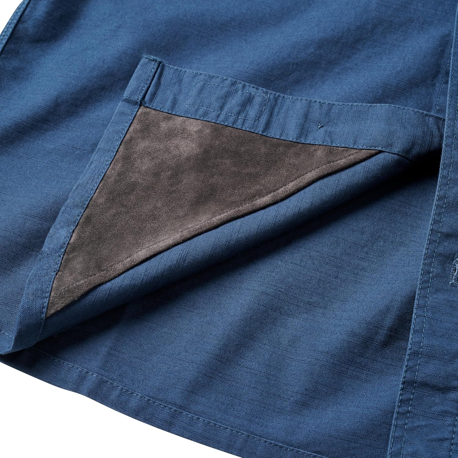 image:imageLucky Brand Mens Mens Short Sleeve Slub Canvas Work ShirtWorkwear Blue