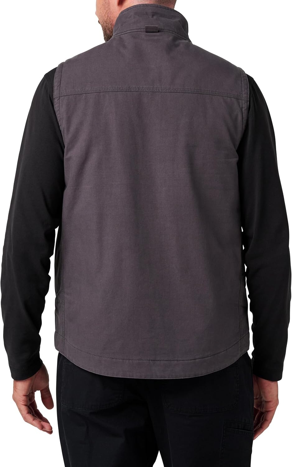image:imageLucky Brand Mens Mens Zip Canvas Work Vest With Plaid Flannel LiningIron
