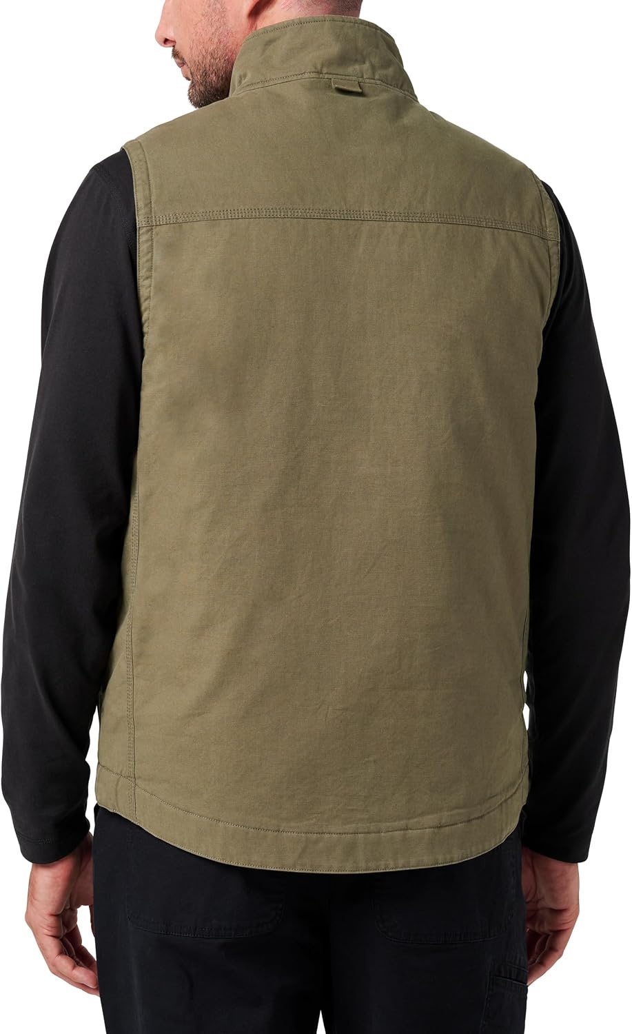 image:imageLucky Brand Mens Mens Zip Canvas Work Vest With Plaid Flannel LiningKalamata