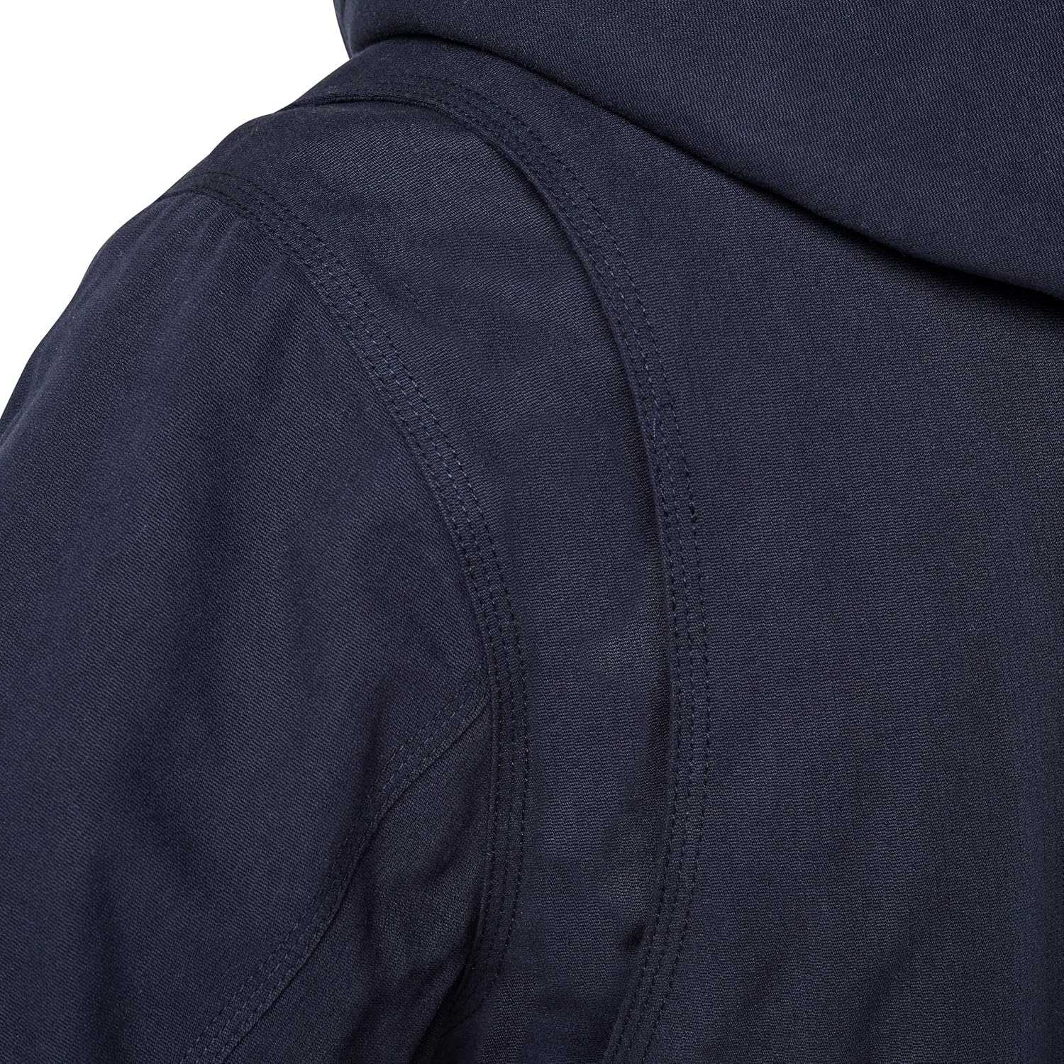 image:imageLucky Brand Mens Mens Zip Hooded Canvas Workwear Chore Coat With Sherpa LiningDk Navy