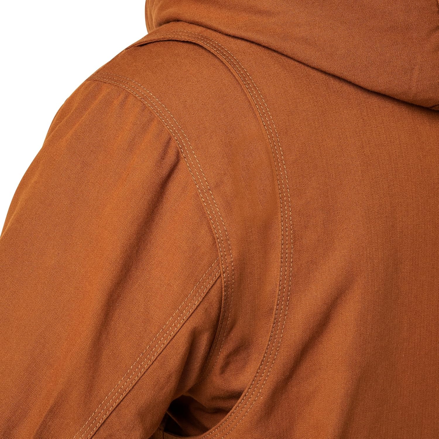 image:imageLucky Brand Mens Mens Zip Hooded Canvas Workwear Chore Coat With Sherpa LiningRusty Bronze